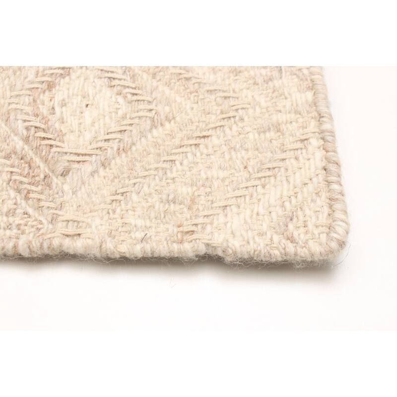 ECARPETGALLERY Hand Tufted Timeless Beige Wool Rug - 5'3 x 8'0