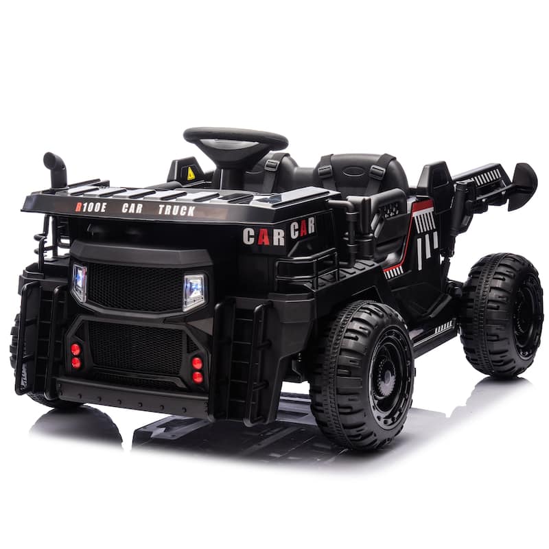 24V Two-seater Kids Ride On Electric Car W/parents control,Seat width 19.69in,E-rear dump,For Kids Aged 3+