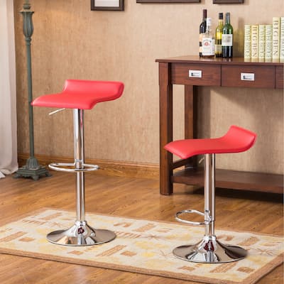 Contemporary Adjustable Swivel Stools, Set of 2