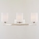 preview thumbnail 10 of 9, Robey 3-Light 23 in. W Polished Nickel Bathroom Vanity Lighting Fixture, Frosted White Glass, Dimmable LED Compatible Reversible