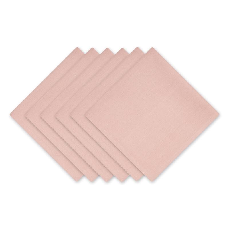 DII Solid Cotton Napkin Set/6 - Pale Mauve