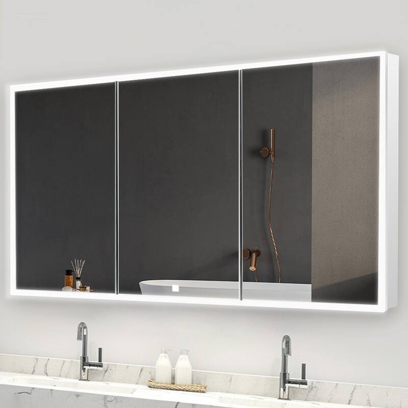 Medicine Cabinet With Light 60W x 32H x 5D Triple Door - 60"x32"