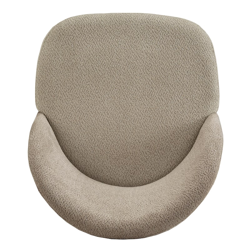 Harstad Wood Finish Taupe Fabric Curved Low Back Dining Chair (Set of 2) by iNSPIRE Q Modern