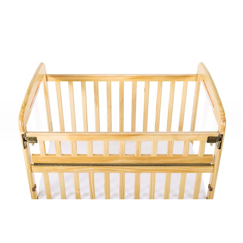 Child Craft Avery SafeAccess Compact Clearview Crib with 2" Casters