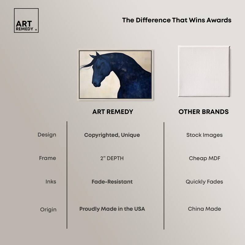 Blue Horse I Canvas by Art Remedy