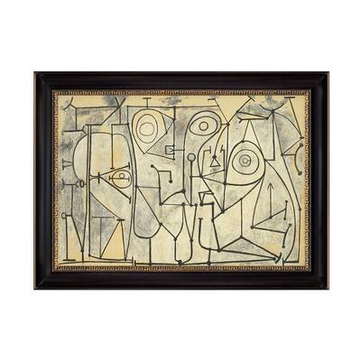 The Kitchen by Pablo Picasso Black Frame OIl Painting Canvas Print Size 28 In. x 22 In.
