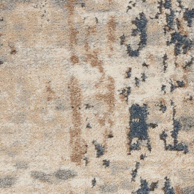Nourison Concerto Modern Abstract Distressed Grey/Beige Area Rug