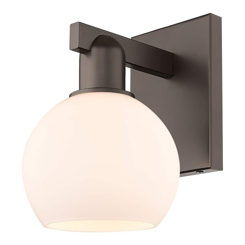 Innovations Lighting 716-1W-10-6 Athens Sconce Athens 10" Tall Wall - Oil Rubbed Bronze / Matte White