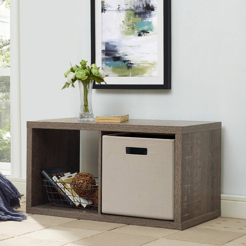 Two Cube Storage Cabinet - 30" - Gray
