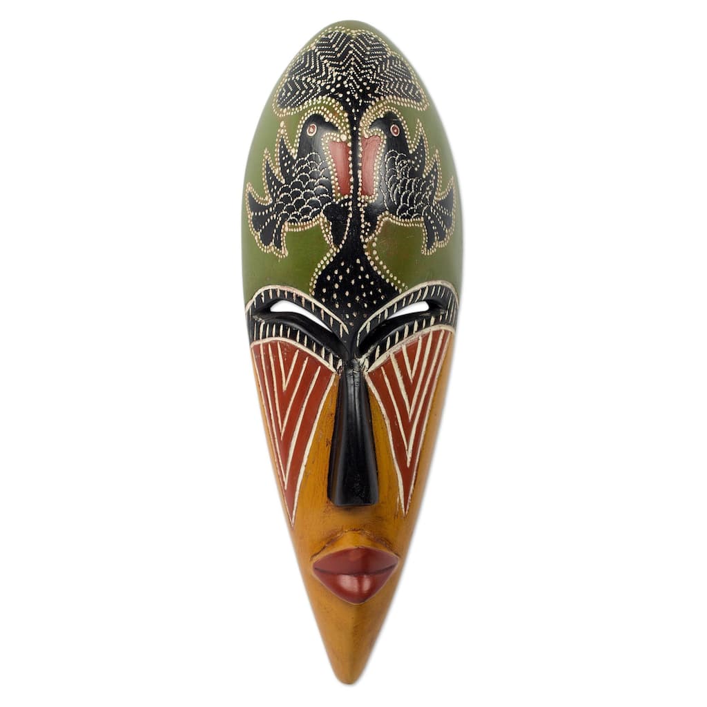 Novica Handmade Eagle African Wood Mask