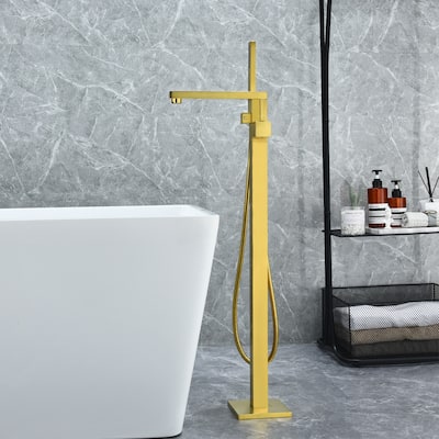 Altair Campia Single Lever Handle Freestanding Floor Mounted Tub Filler with Handshower