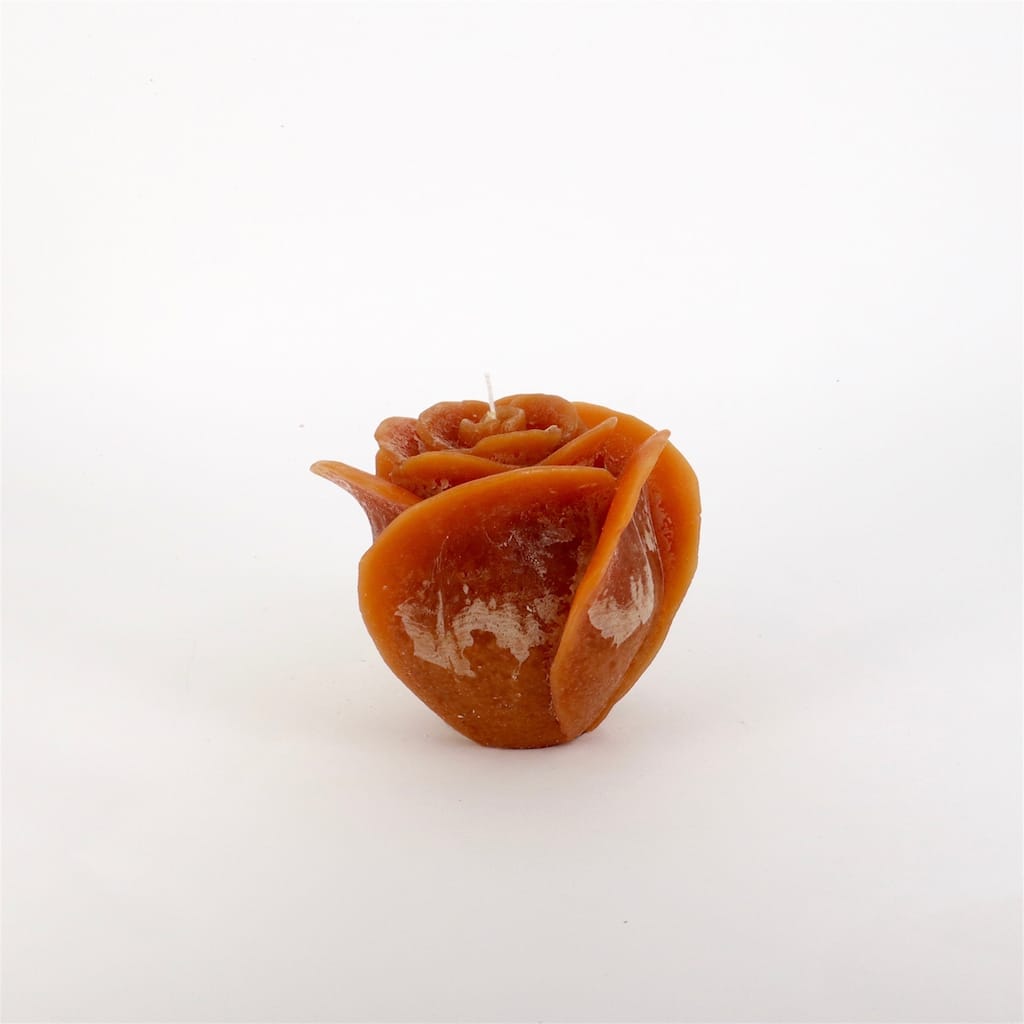 Large 1-Wick Rose Candle 5.5"Dia x 4.75" Cognac - Cognac