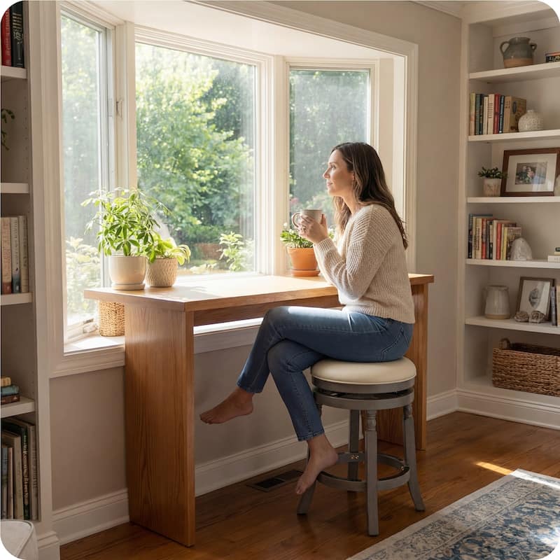 DTY Indoor Living Palmer Lake Backless Swivel Counter or Bar Stool