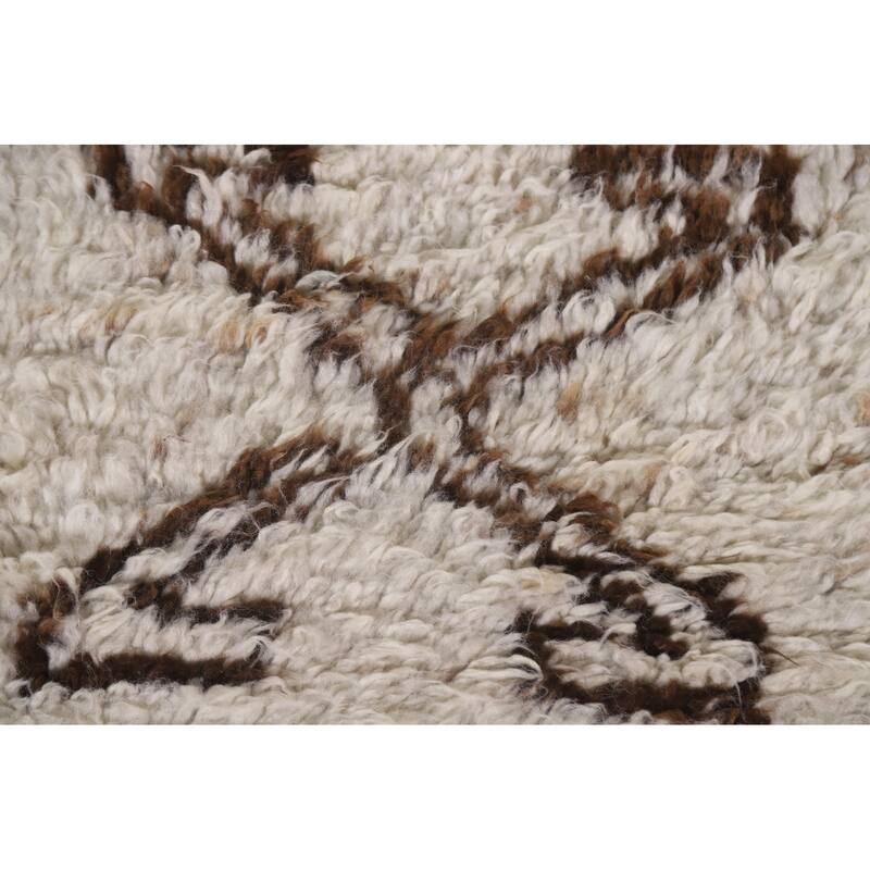 Plush Turkish Anatolian Beige Runner Rug Hand-knotted Wool Carpet - 3'2"x 10'6"