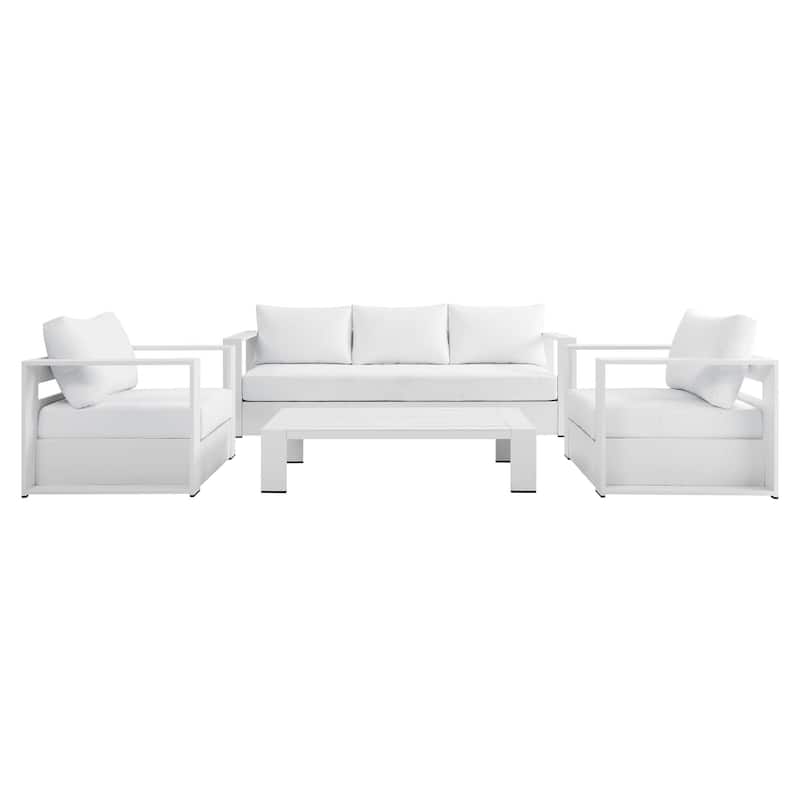 Tahoe Outdoor Aluminum 4-piece Conversation Set with Coffee Table