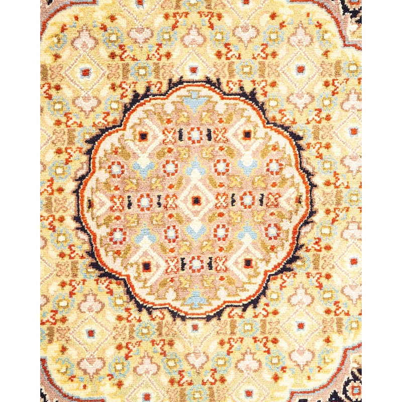 Overton Hand Knotted Wool Vintage Inspired Traditional Mogul Orange Round Area Rug - 8 x 10