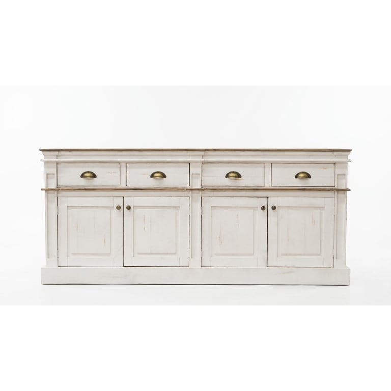 Farmhouse Style Solid Wood Sideboard Console Cabinet with Drawers & Storage