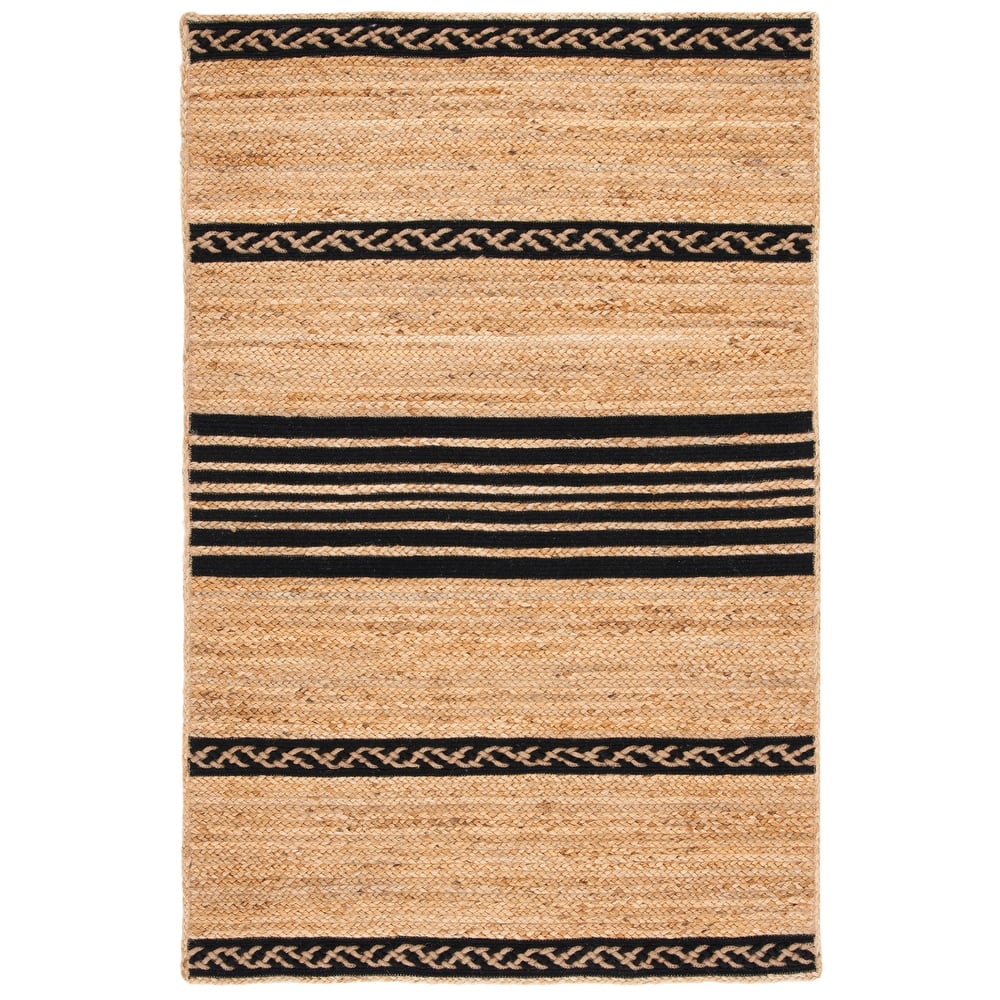 SAFAVIEH Handmade Natural Fiber Hanane Zwantje Stripe Jute Rug