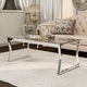 preview thumbnail 5 of 6, Furniture of America Kiloran Contemporary 47-inch Glass Top Coffee Table