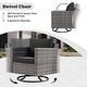 preview thumbnail 48 of 49, HOOOWOOO 11-piece Rattan Wicker Outdoor Furniture Set Swivel Chairs with Fire Pit
