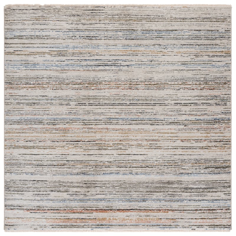 SAFAVIEH Grove Dickla Modern Rug - 6'7" Square - Ivory/Blue Rust