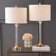 preview thumbnail 2 of 12, Barnard 28" Crystal/Metal LED Table Lamp, Clear/Brass Gold (Set of 2) by JONATHAN Y