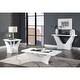 preview thumbnail 4 of 2, Furniture of America Ameena Contemporary 22-in Glass Top End Table