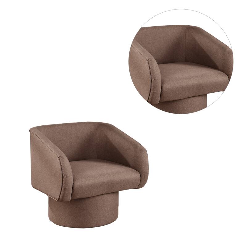 Swivel Accent Chair with Round Base