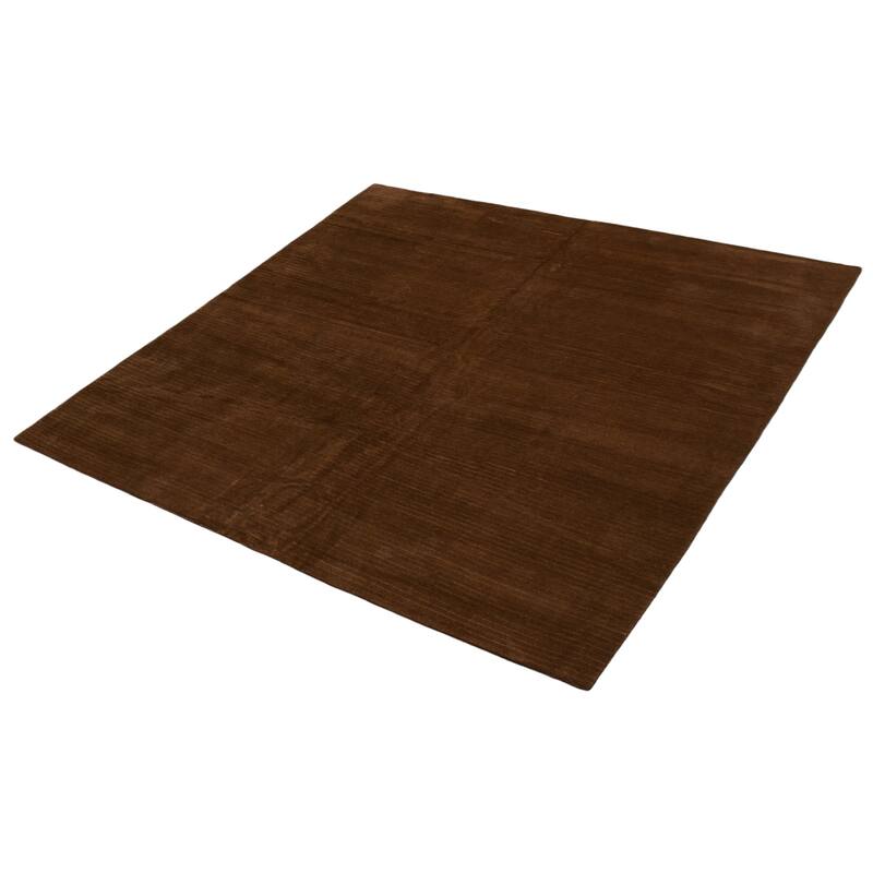 ECARPETGALLERY Hand-knotted Opulence Brown Silk, Wool Rug - 9'11 x 10'0