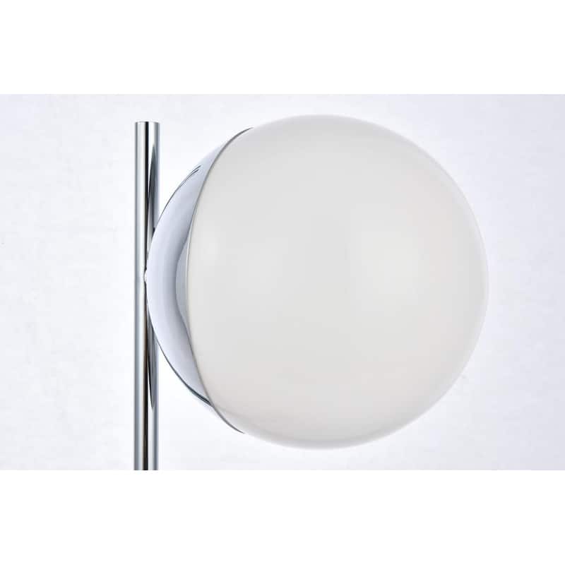 1-Light Table Lamp with Frosted White Glass