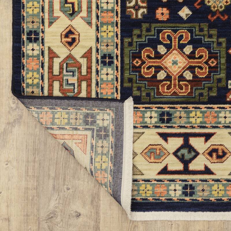 Style Haven Leander Vintage Medallion Fringed Wool Blend Area Rug