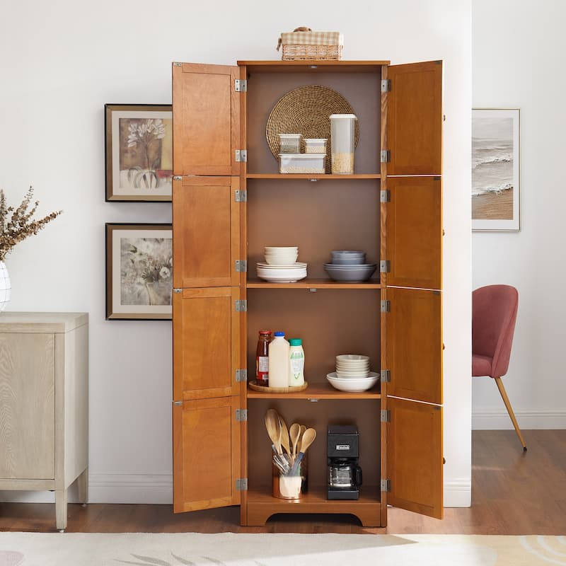 72.4" Tall Storage Cabinet with 8 Doors and 4 Shelves