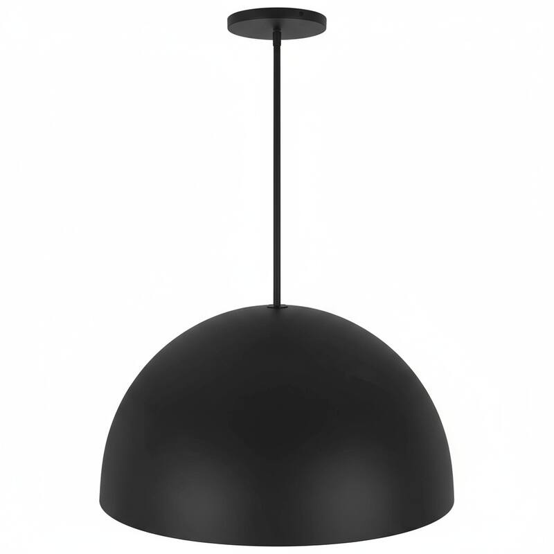 24 Inch Integrated LED Pendant Light Dimmable 5 Color Temperature Selectable - Black