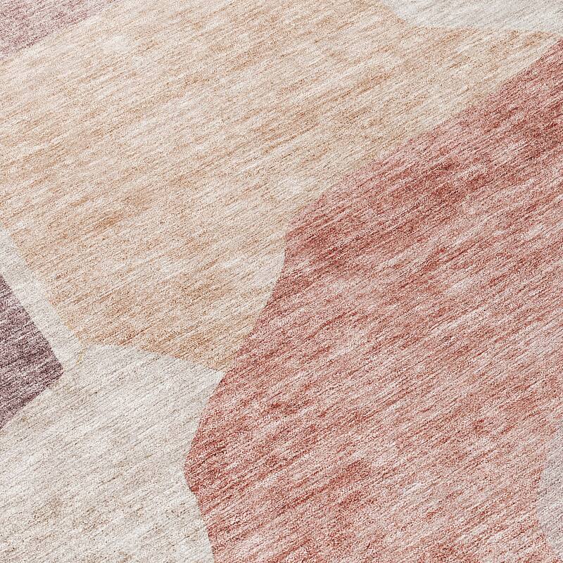 Machine Washable Indoor/ Outdoor Chantille Modern Abstract Rug