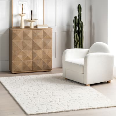 Nuloom Leni SuperiorWash Plush Cloud Geometric Machine Washable Ara Rug