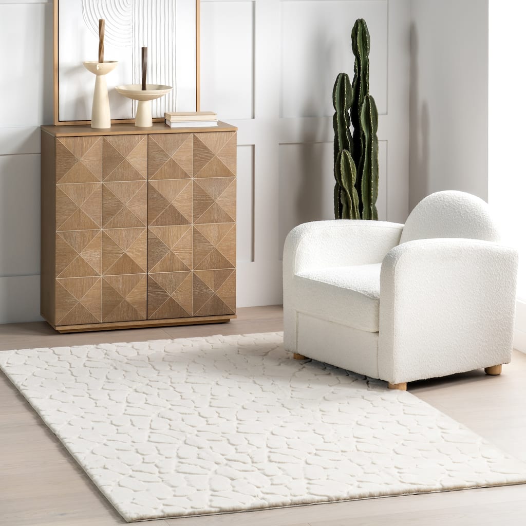 Nuloom Leni SuperiorWash Plush Cloud Geometric Machine Washable Ara Rug