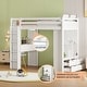 preview thumbnail 2 of 34, Kid-Friendly Design Twin Size Loft Bed with Desk and LED Light