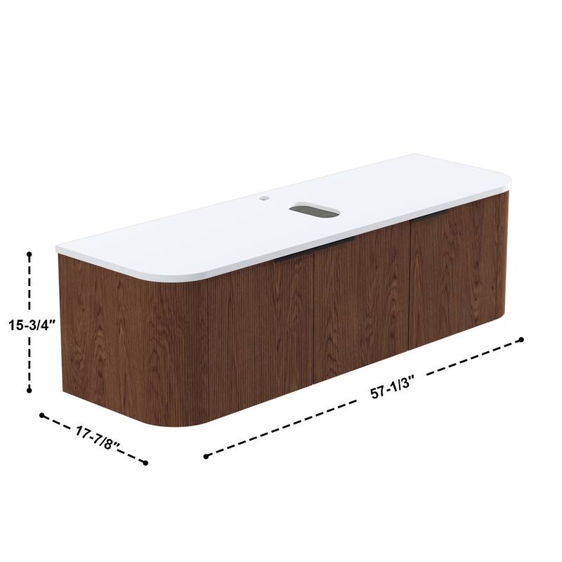 Dillon 58" Single Vanity 5 Pc Combo