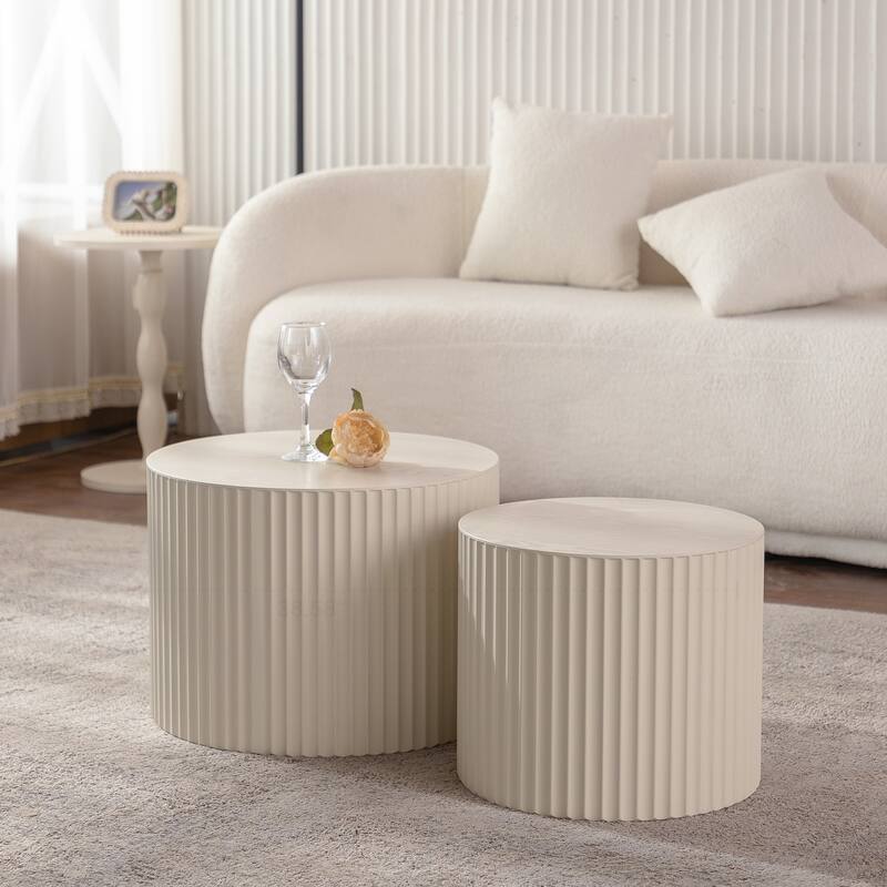 Charming Round Wood Coffee Table for Compact Living Spaces