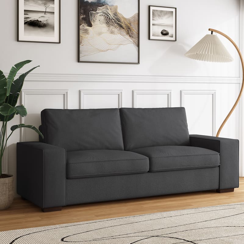 80.1" Wide Linen Corduroy Loveseat Living Room Sofa Couch