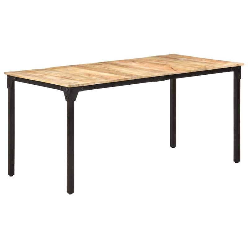 vidaXL Dining Table 63"x31.5"x29.9" Rough Mango Wood