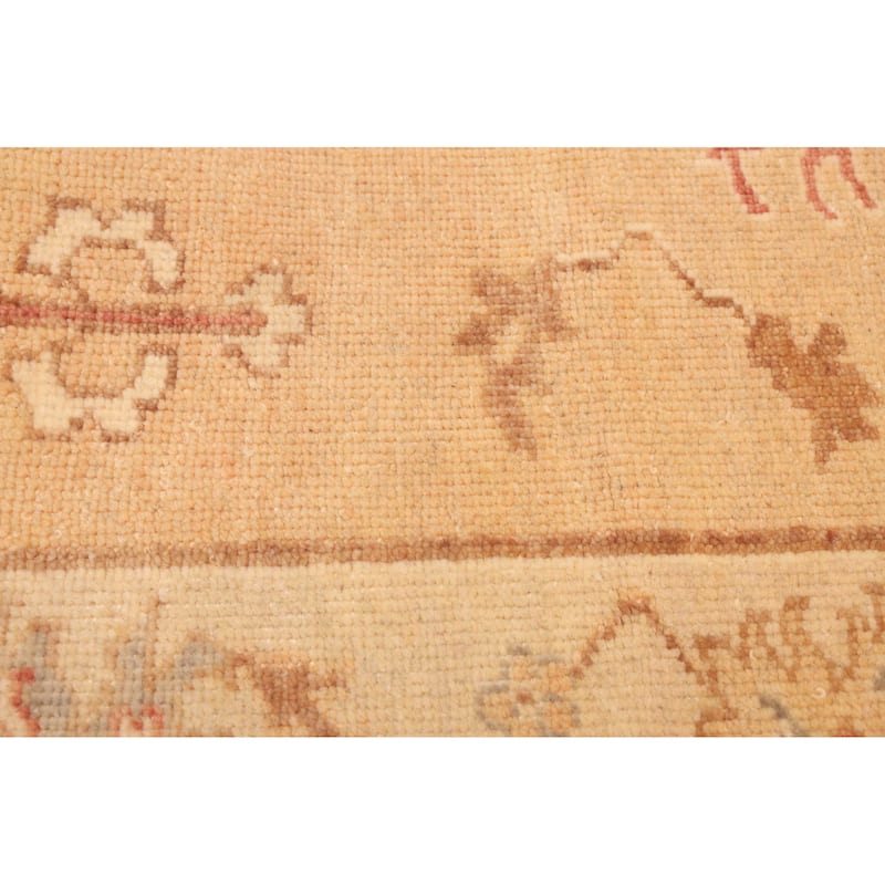 ECARPETGALLERY Hand-knotted Peshawar Oushak Light Copper Wool Rug - 3'7 x 22'6