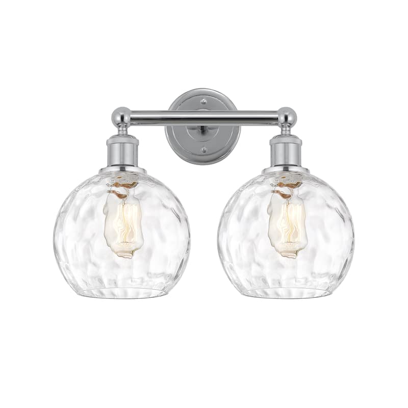 Innovations Lighting Athens Water Glass - 2 Light 17" Bath Vanity Light - Clear/Polished Chrome