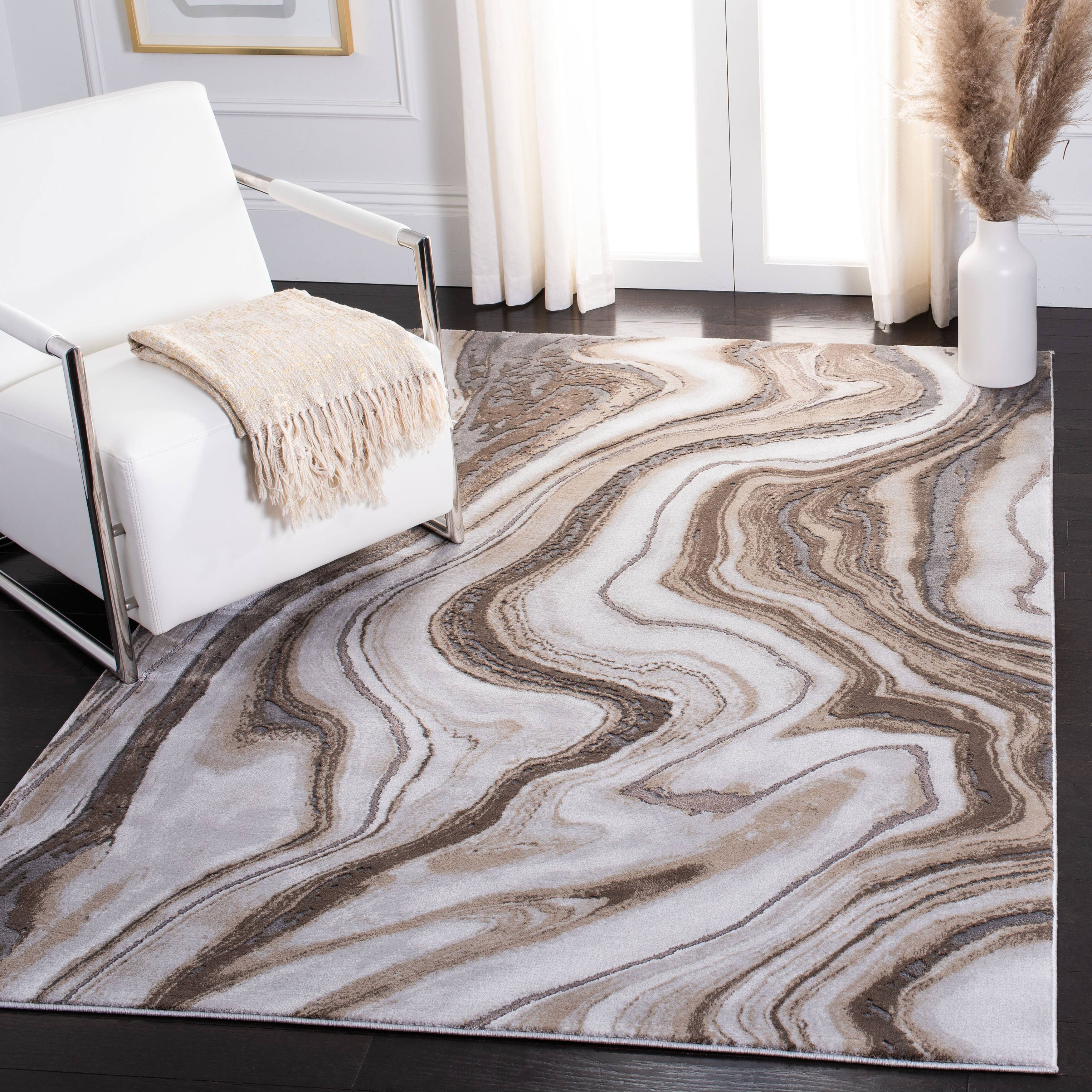 SAFAVIEH Craft Clytie Modern Abstract Marble Pattern Rug Bed Bath