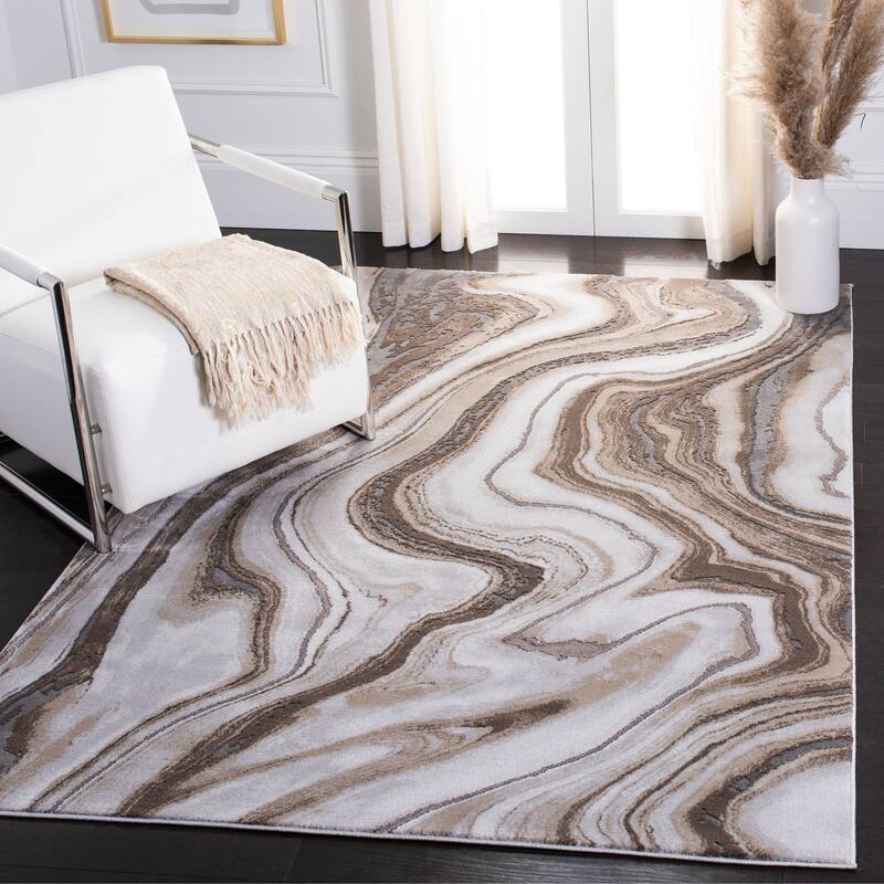 SAFAVIEH Craft Clytie Modern Abstract Marble Pattern Rug