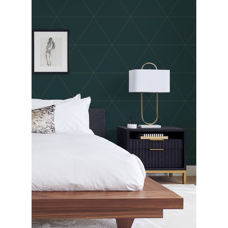 A-Street Prints Twilight Indigo Geometric Wallpaper