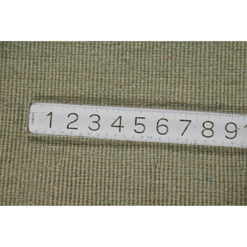 Modern Green Gabbeh Rug Handmade Wool Carpet - 3'10"x 5'11"
