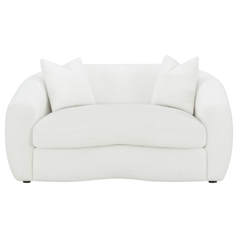 Isabella Faux Sheepskin Upholstered Sofa Set Natural
