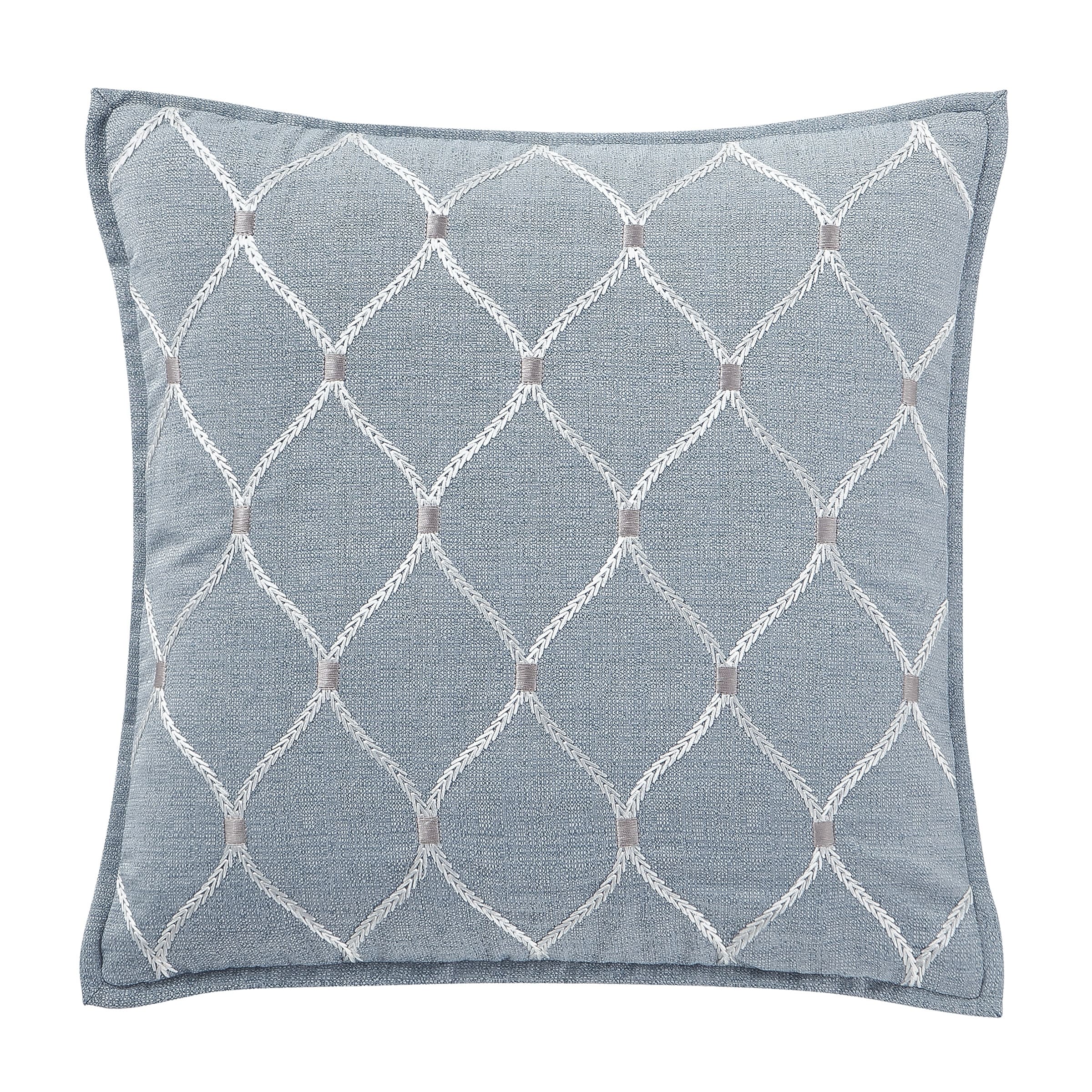 Waterford Bedding Florence Embroidered Reversible Throw Pillow