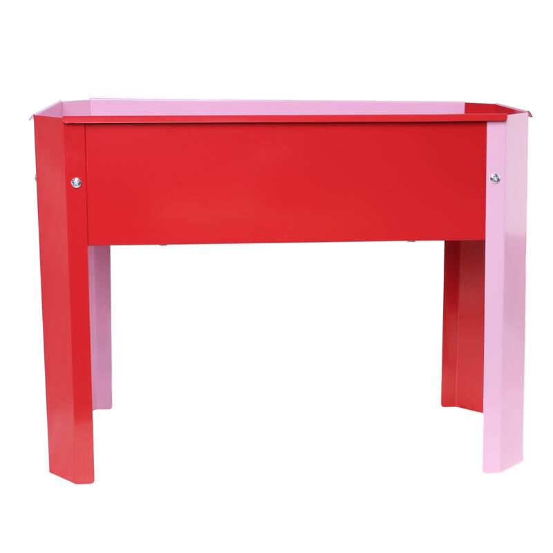 Outdoor Galvanized Raised Garden Bed Elevated Garden Planter Flowerpot Box with Legs for Gardening Vegetables Flower